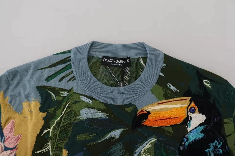 Dolce & Gabbana Jungle Wool Silk Pullover Logo Sweater by Dolce & Gabbana