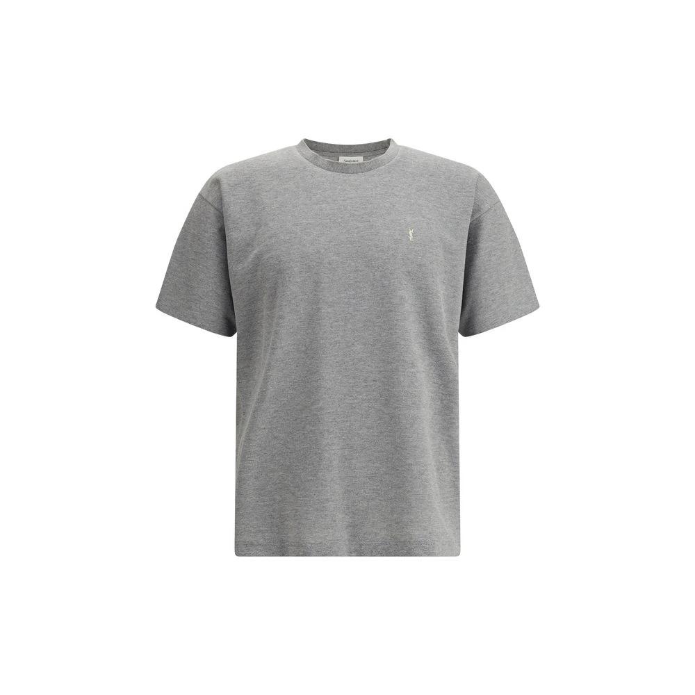 Saint Laurent Grey Cotton Oversized T-shirt by Saint Laurent