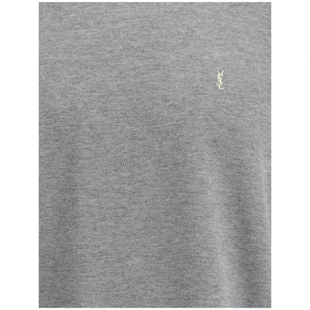Saint Laurent Grey Cotton Oversized T-shirt by Saint Laurent