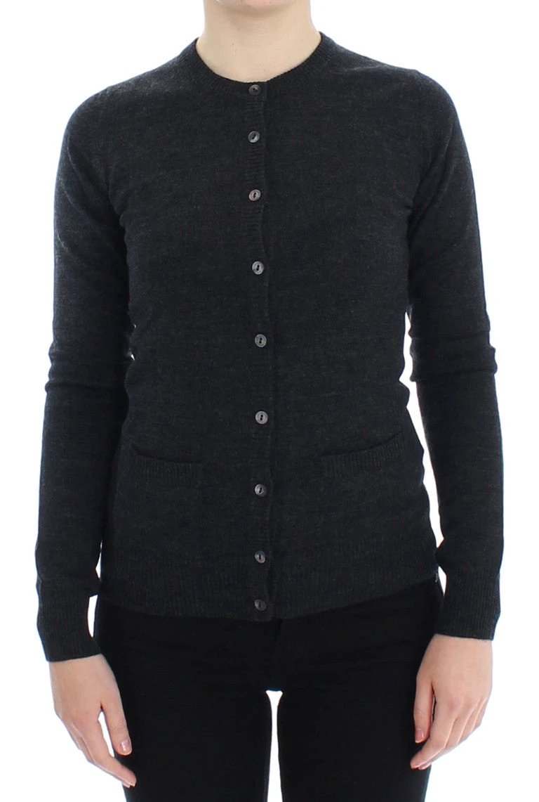 Dolce & Gabbana Gray Wool Button Cardigan Sweater by Dolce & Gabbana