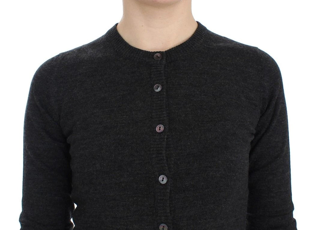Dolce & Gabbana Gray Wool Button Cardigan Sweater by Dolce & Gabbana