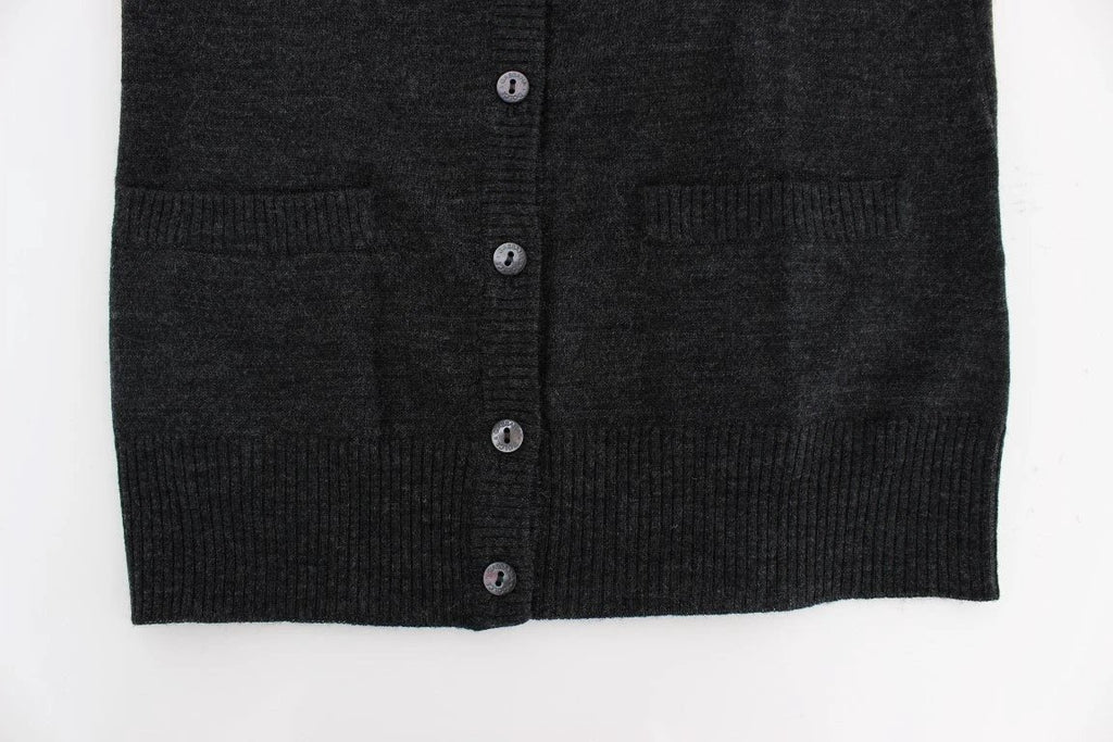 Dolce & Gabbana Gray Wool Button Cardigan Sweater by Dolce & Gabbana