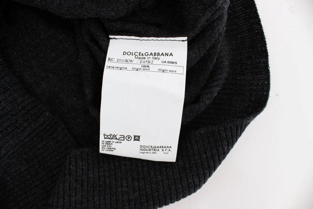 Dolce & Gabbana Gray Wool Button Cardigan Sweater by Dolce & Gabbana