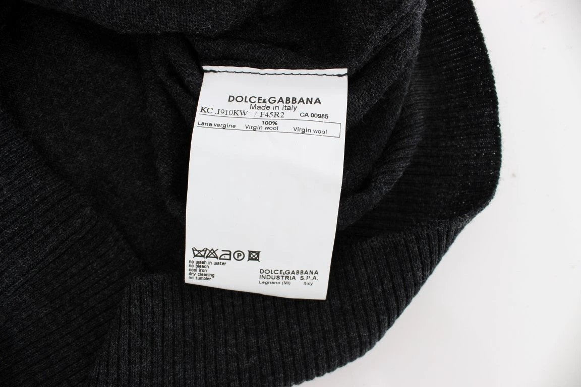 Dolce & Gabbana Gray Wool Button Cardigan Sweater by Dolce & Gabbana