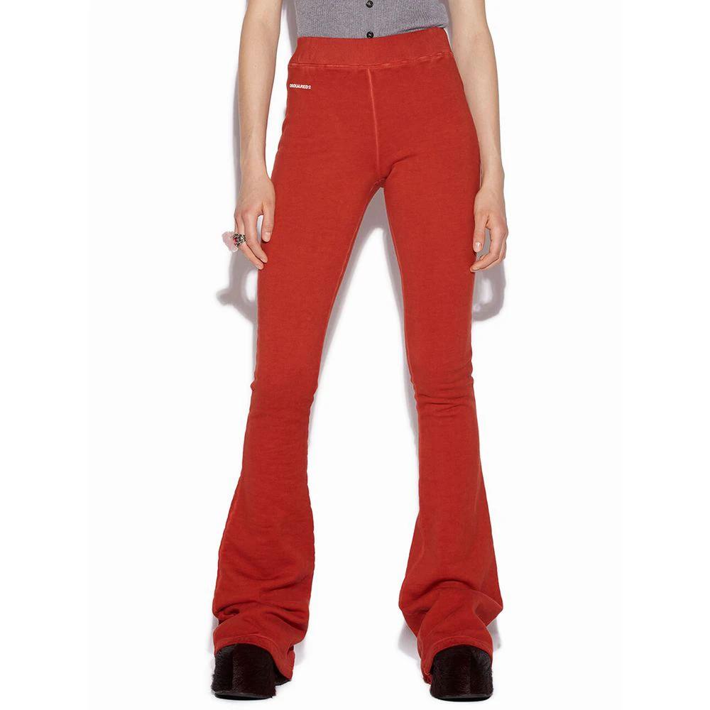 Dsquared² Red Cotton Athletic Pants by Dsquared²
