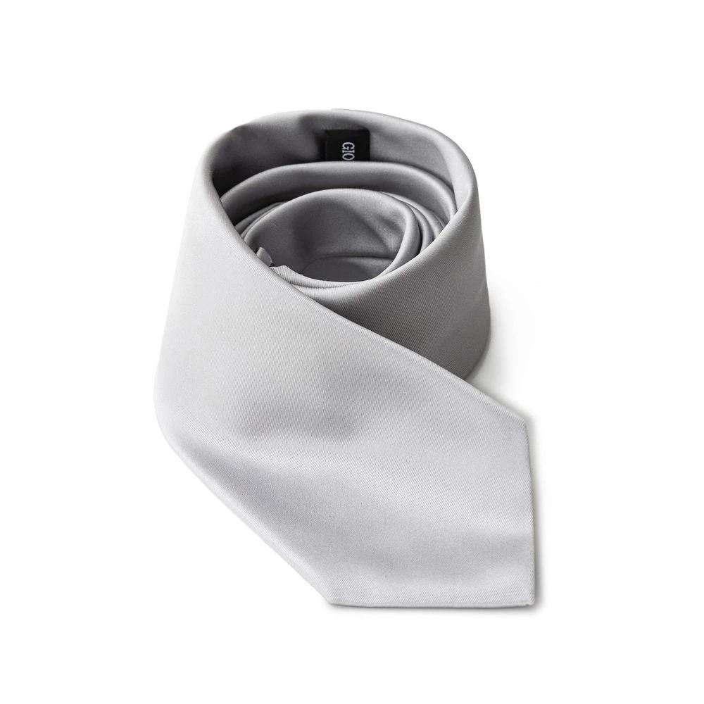 Giorgio Armani Silver Silk Tie by Giorgio Armani