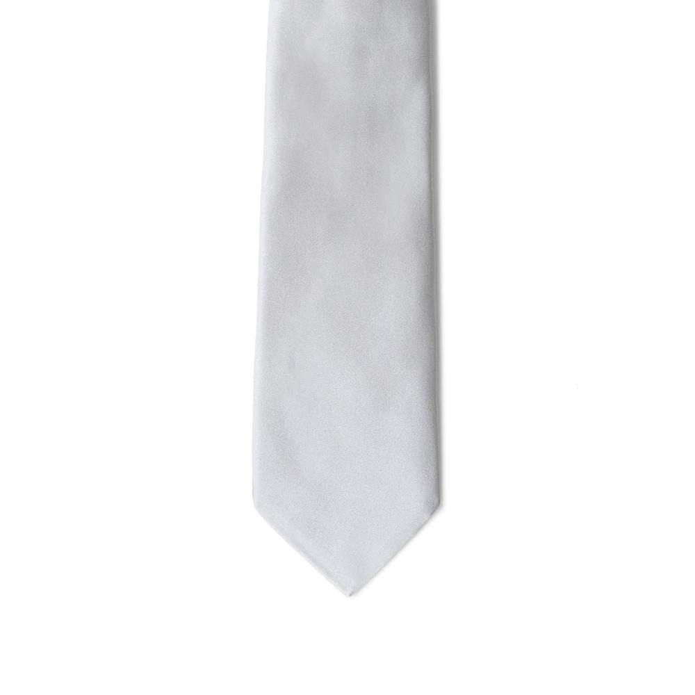 Giorgio Armani Silver Silk Tie by Giorgio Armani