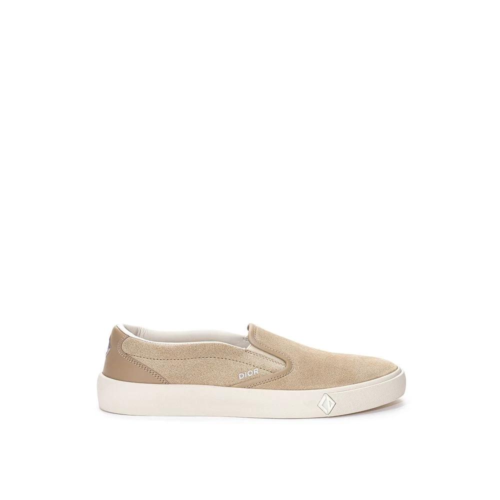 Dior Beige Leather Slip-On Loafers by Dior