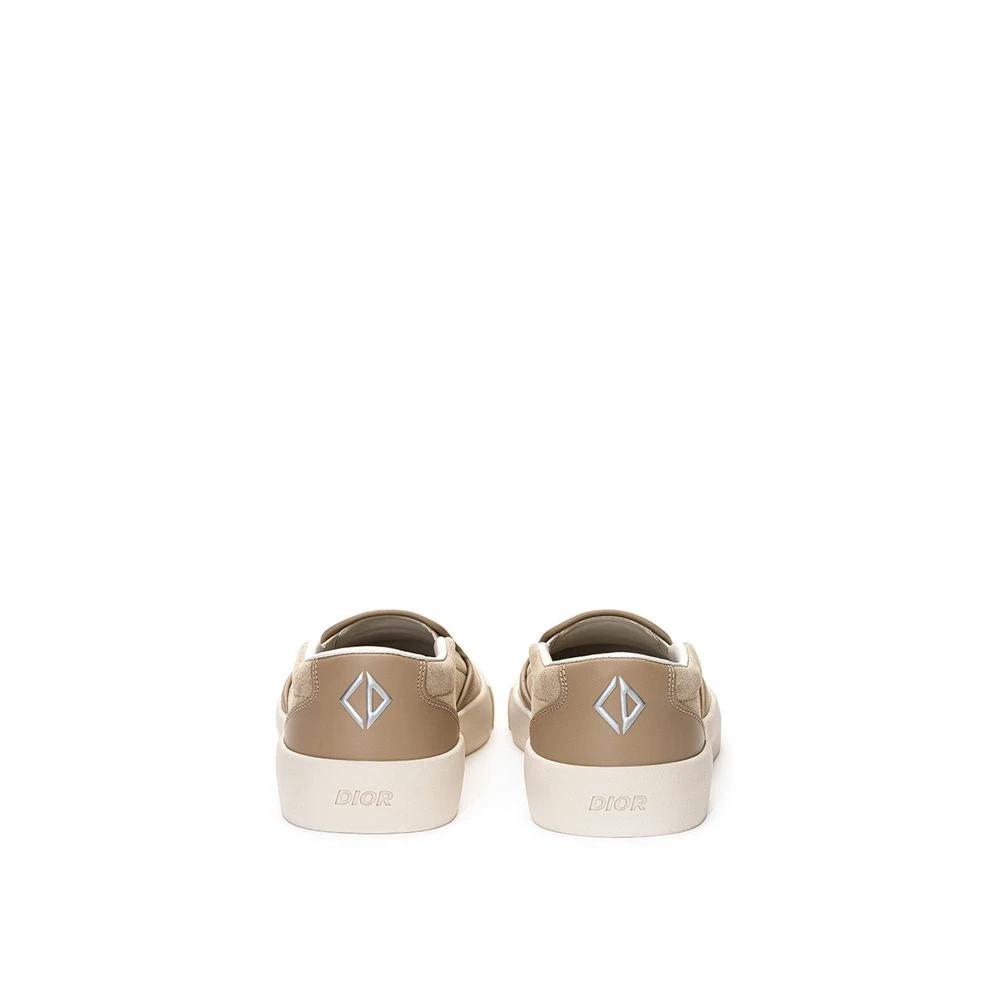 Dior Beige Leather Slip-On Loafers by Dior