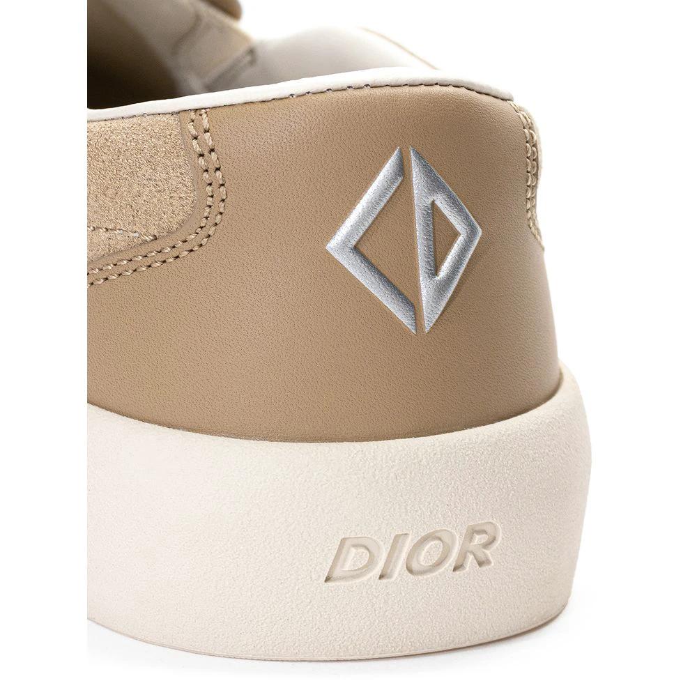 Dior Beige Leather Slip-On Loafers by Dior