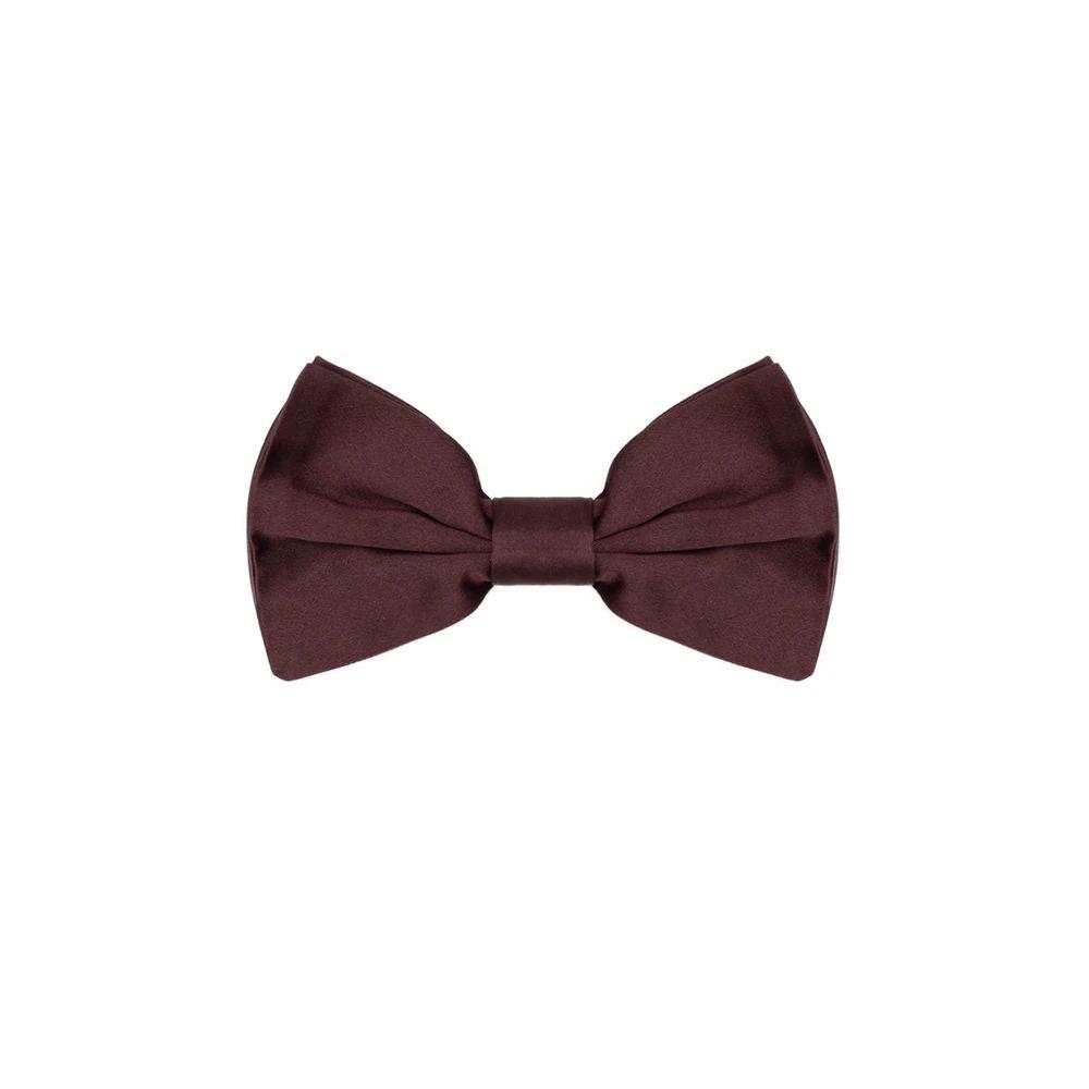Dolce & Gabbana Burgundy Silk Bowtie by Dolce & Gabbana