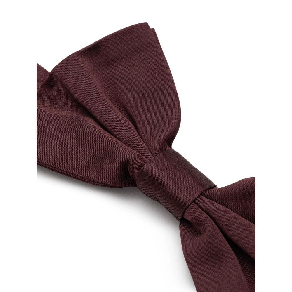 Dolce & Gabbana Burgundy Silk Bowtie by Dolce & Gabbana