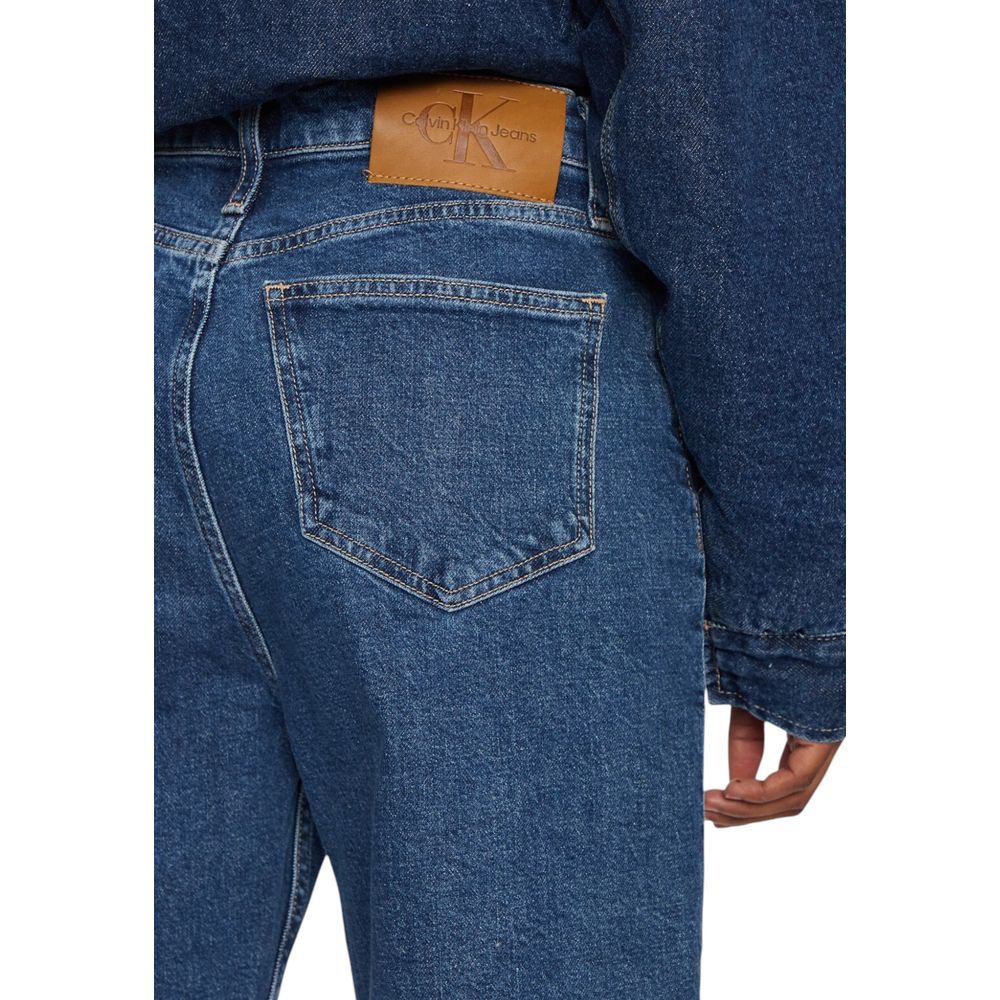 Jean mom bleu en coton Calvin Klein Jeans