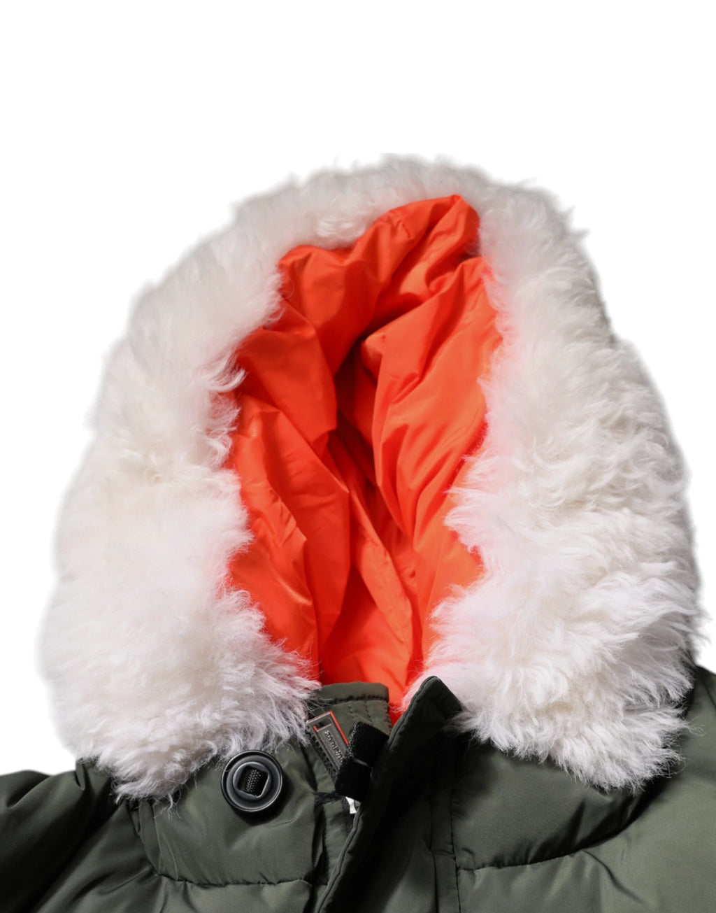 Dsquared² Green Hooded Long Sleeves Fur Shearling Jacket by Dsquared²