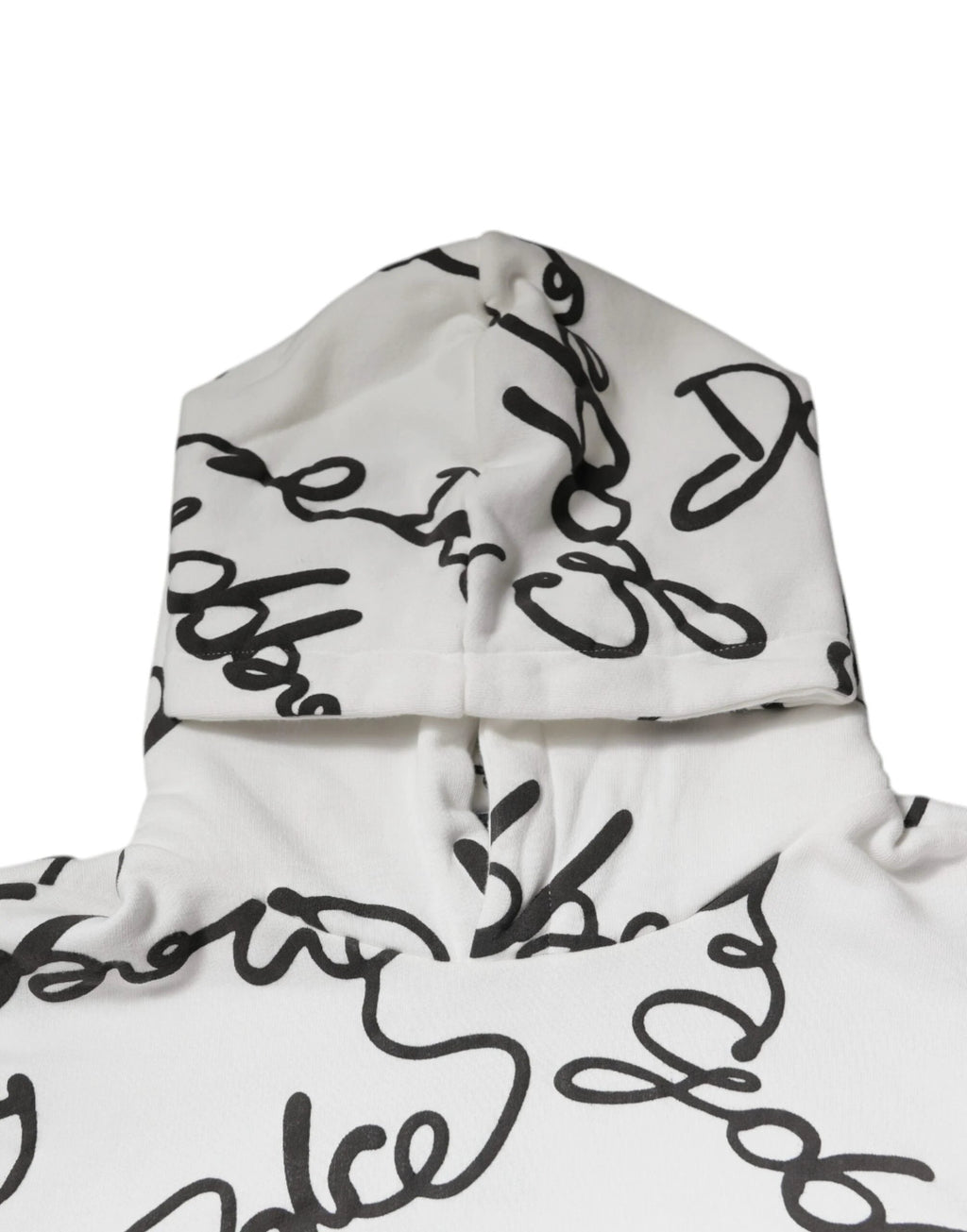 Dolce & Gabbana White Logo Cotton Hooded Sweatshirt Sweater by Dolce & Gabbana