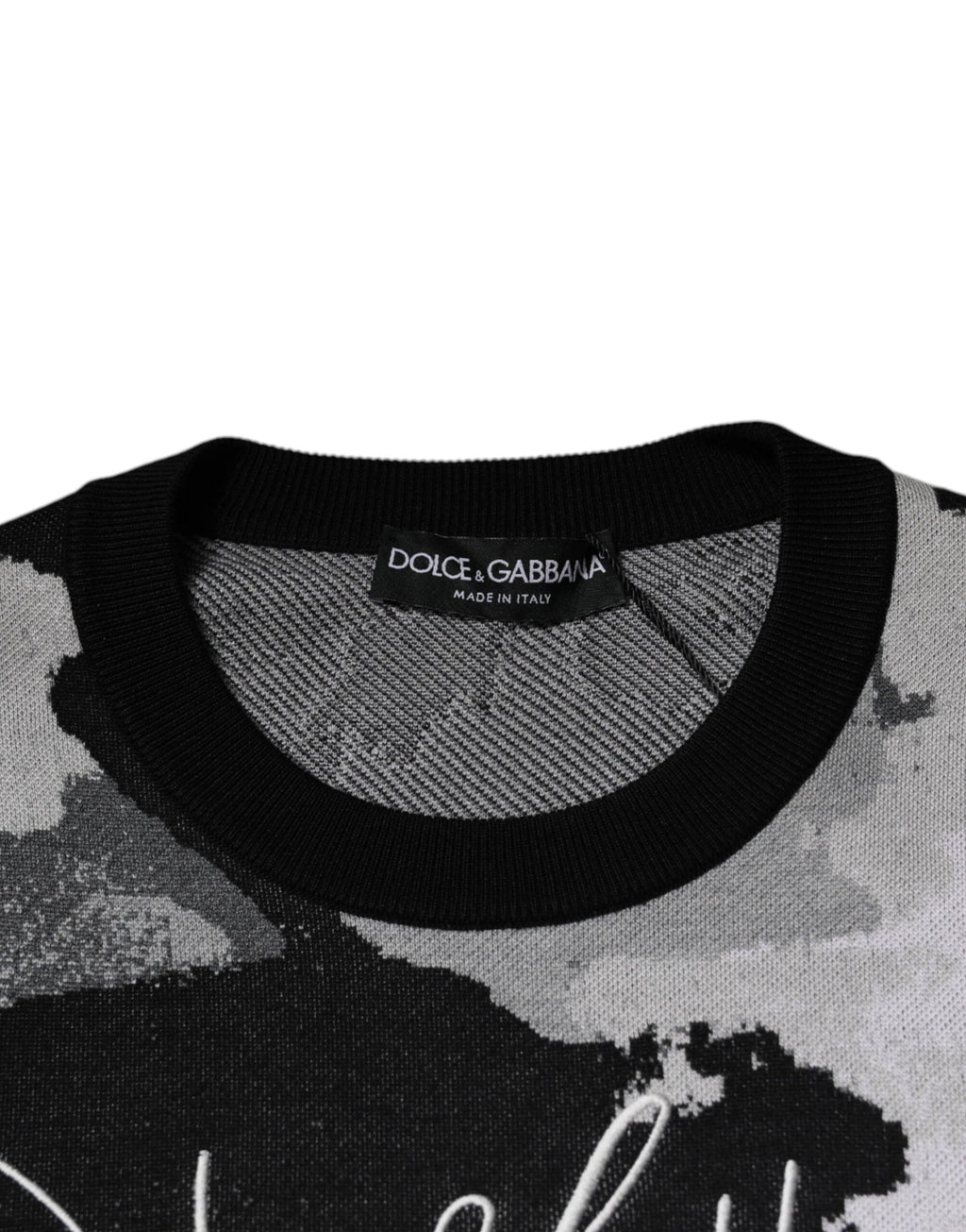 Dolce & Gabbana Multicolor Camouflage Crew Neck Men Pullover Sweater by Dolce & Gabbana