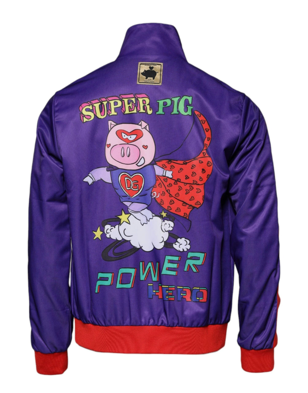 Dolce & Gabbana Purple Year Of The Pig Full Zip Bomber Sweater by Dolce & Gabbana