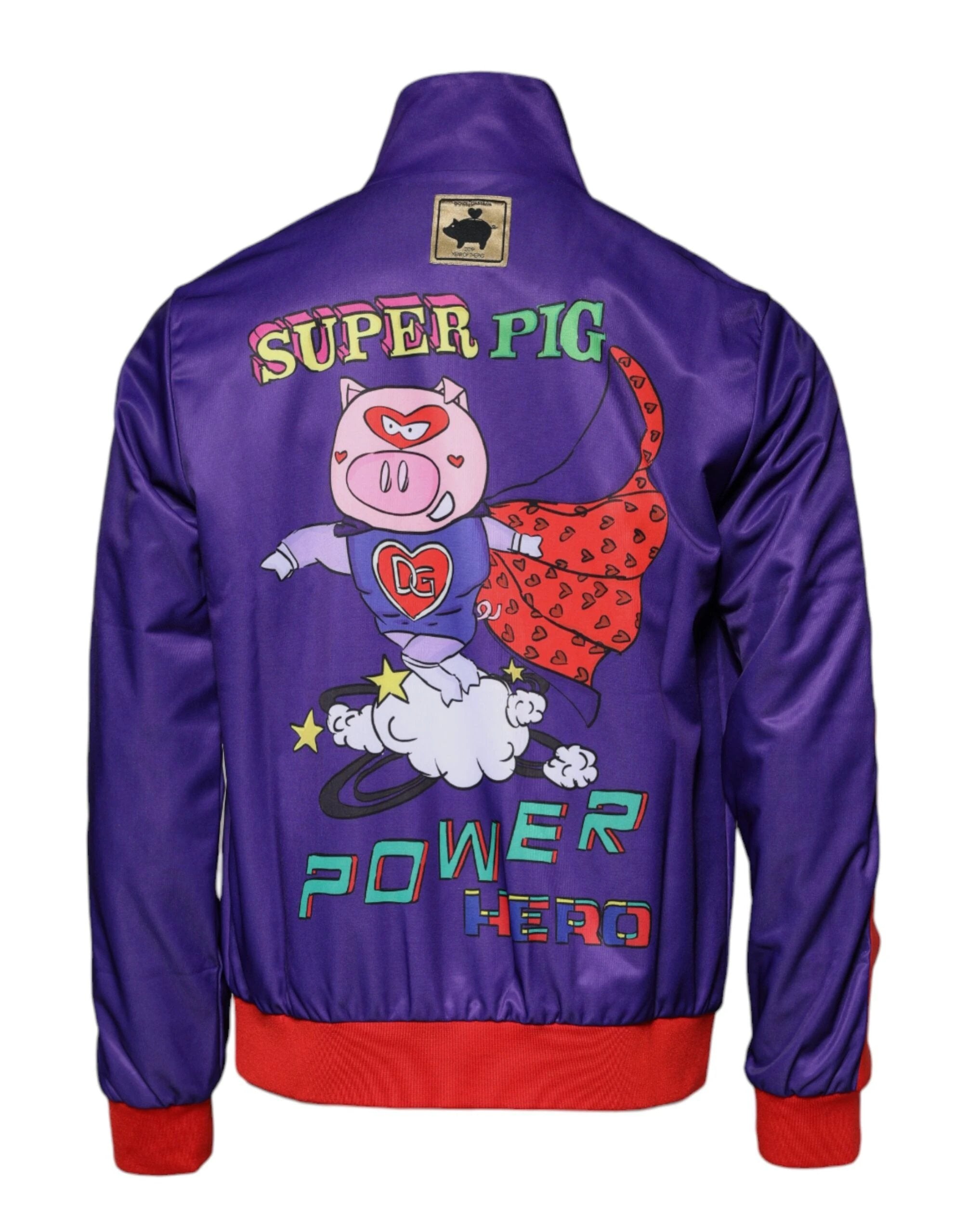 Dolce & Gabbana Purple Year Of The Pig Full Zip Bomber Sweater by Dolce & Gabbana