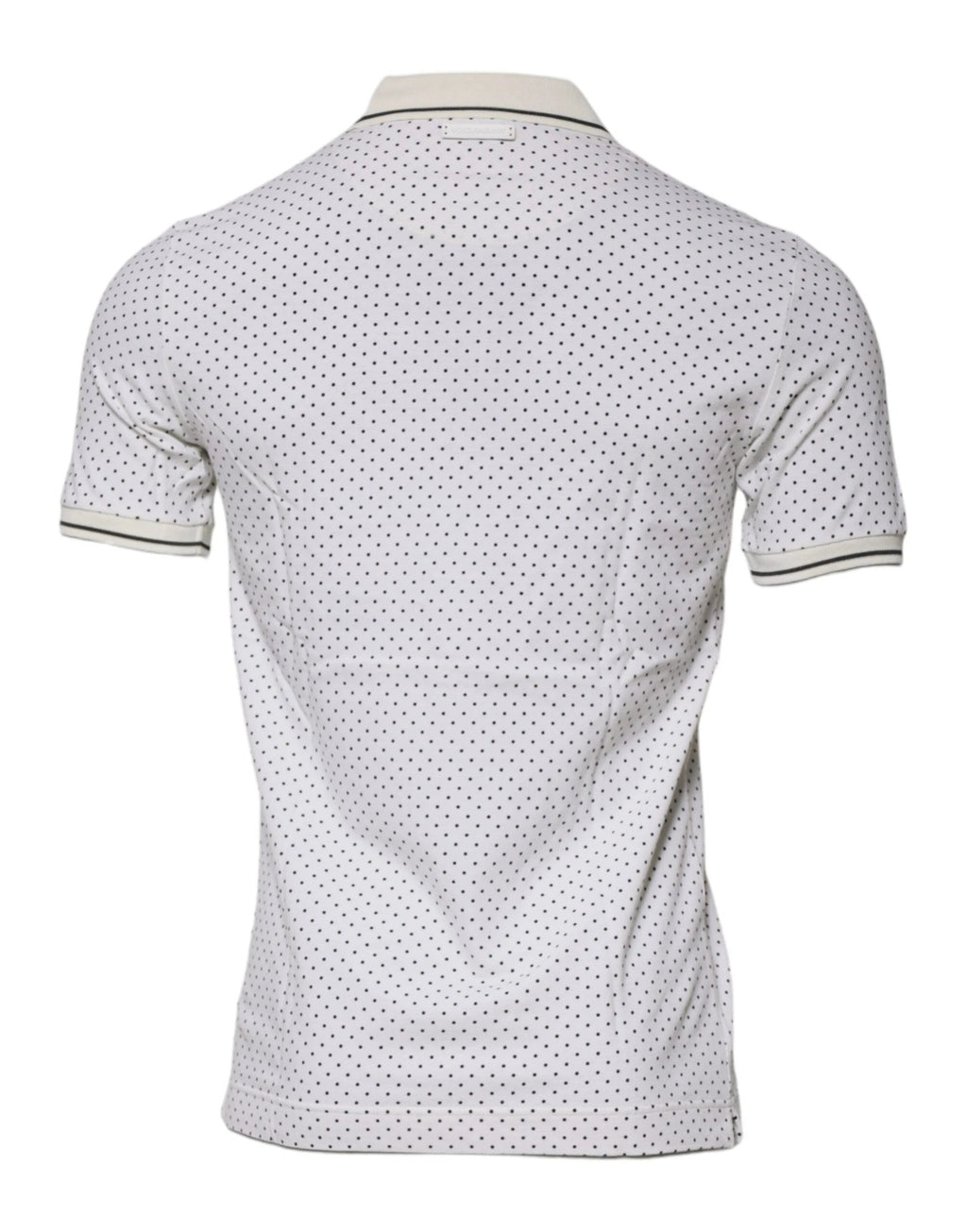 Dolce & Gabbana White Polka Dot Cotton Collared Polo T-shirt by Dolce & Gabbana