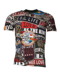 Dolce & Gabbana Multicolor Graphic Print Cotton Crew Neck T-shirt by Dolce & Gabbana