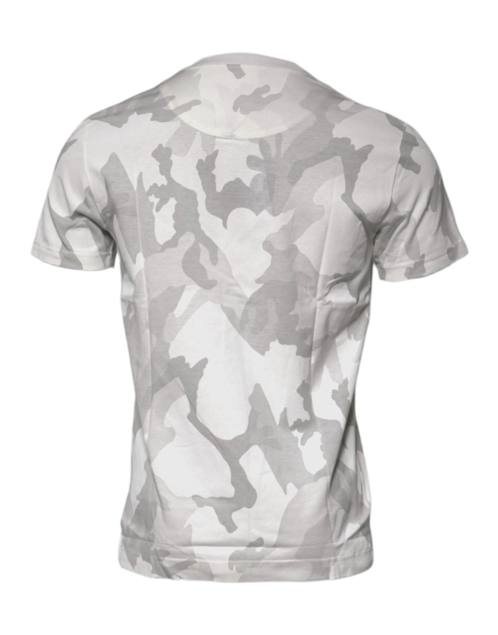 Dolce & Gabbana White Gray Camouflage Cotton Crew Neck T-shirt by Dolce & Gabbana