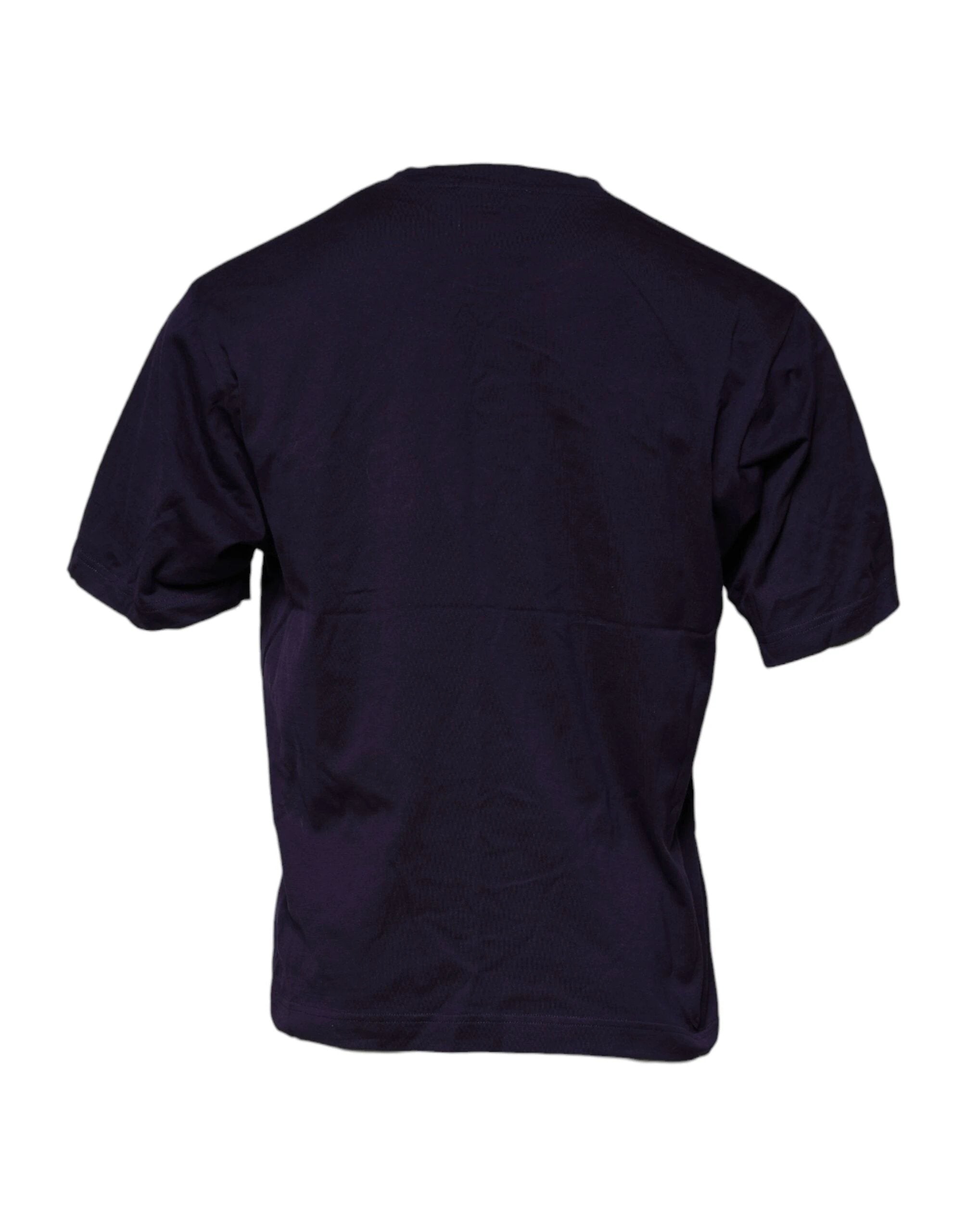 Dolce & Gabbana Purple DG Logo Cotton Crew Neck T-shirt by Dolce & Gabbana