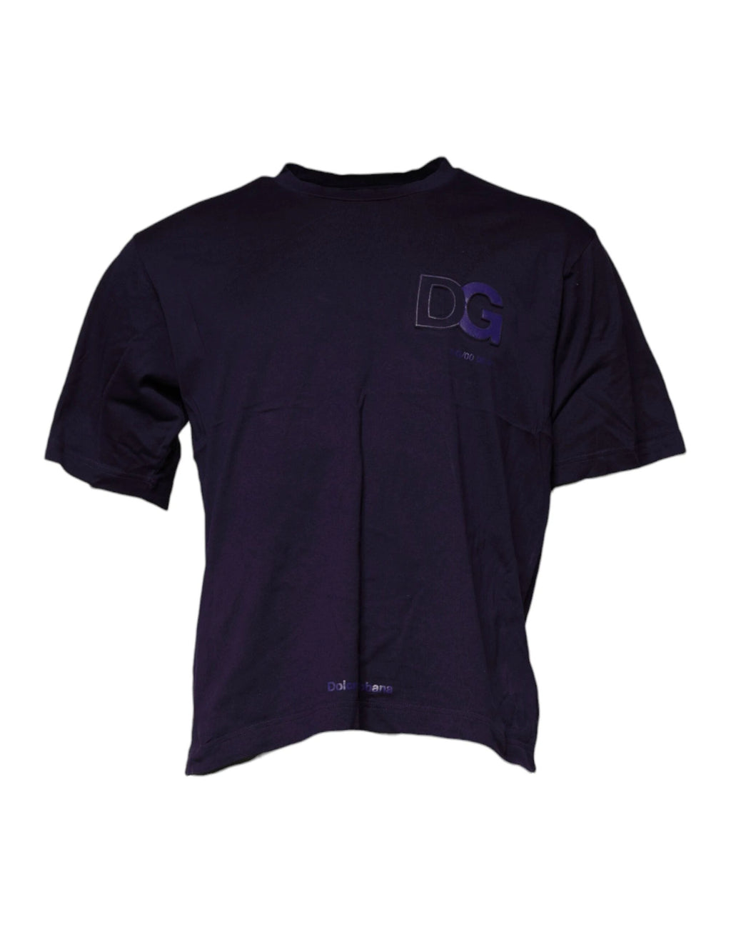 Dolce & Gabbana Purple DG Logo Cotton Crew Neck T-shirt by Dolce & Gabbana
