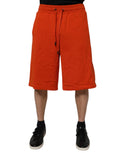 Bermuda Dolce &amp; Gabbana rouge en mélange de coton, taille mi-haute, pour homme