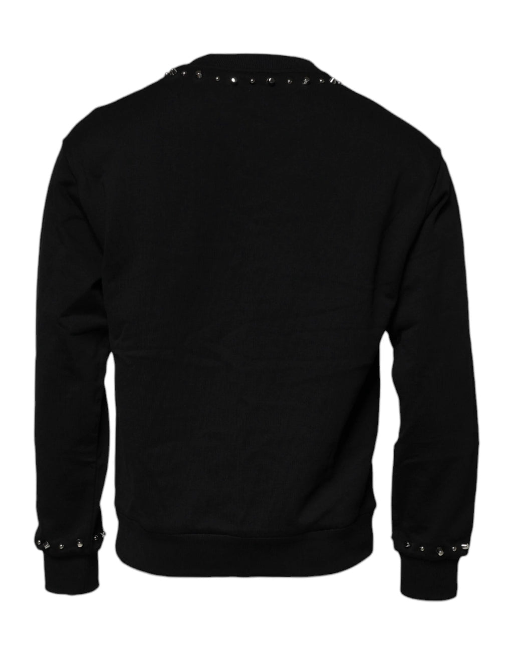 Men’s Black Logo Sweatshirt – Dolce & Gabbana Studded Crew Neck Pullover