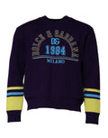 Dolce & Gabbana Blue 1984 Milano CrewNeck Sweatshirt Sweater by Dolce & Gabbana