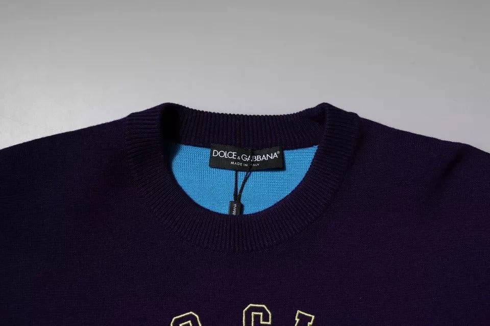 Dolce & Gabbana Blue 1984 Milano CrewNeck Sweatshirt Sweater by Dolce & Gabbana