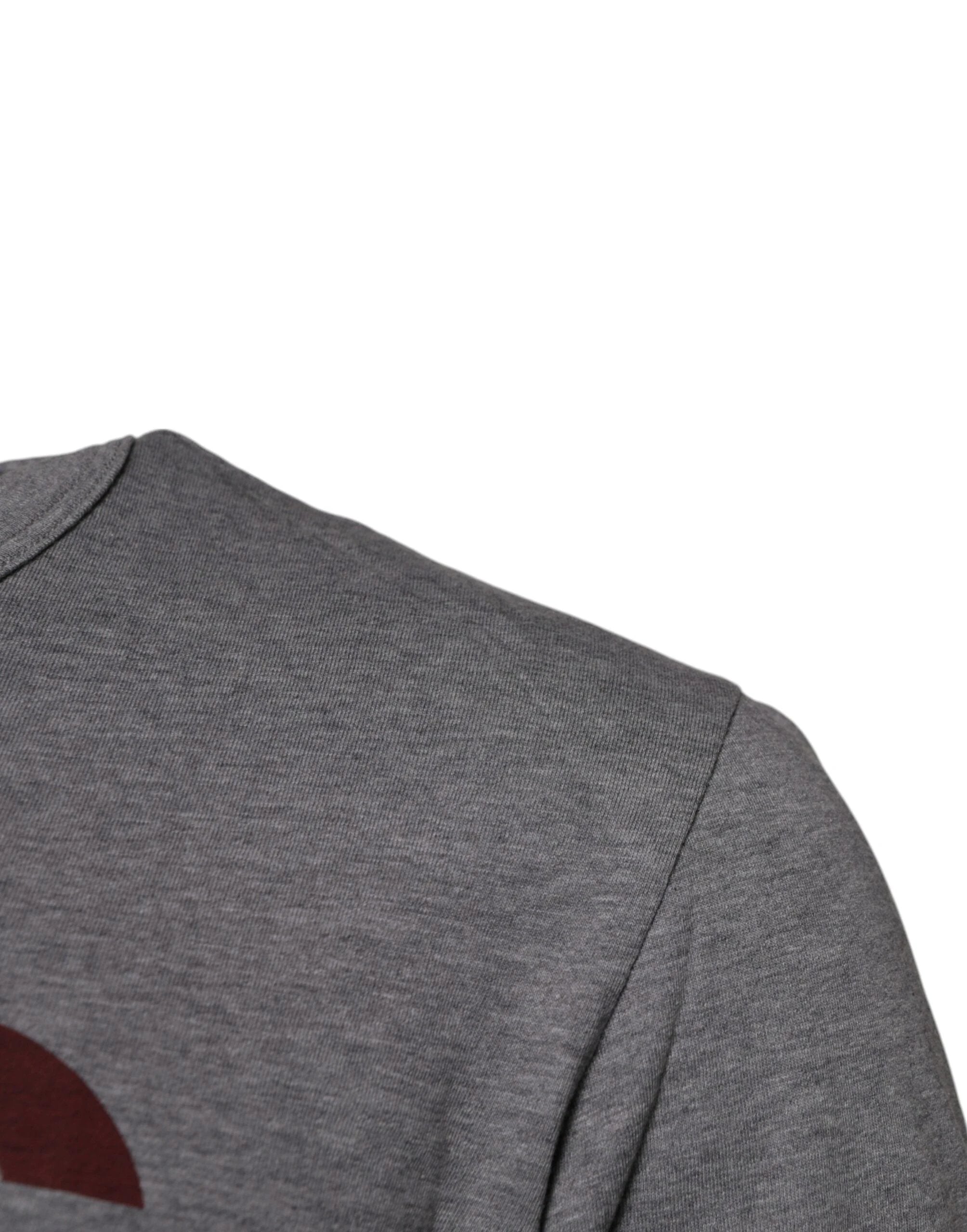 Dolce & Gabbana Gray Logo Print Cotton Crew Neck Men T-shirt by Dolce & Gabbana