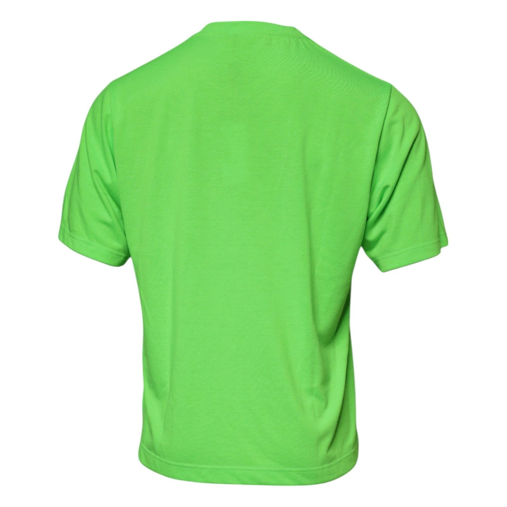 Dolce & Gabbana Green Logo Polyester Crew Neck T-shirt by Dolce & Gabbana