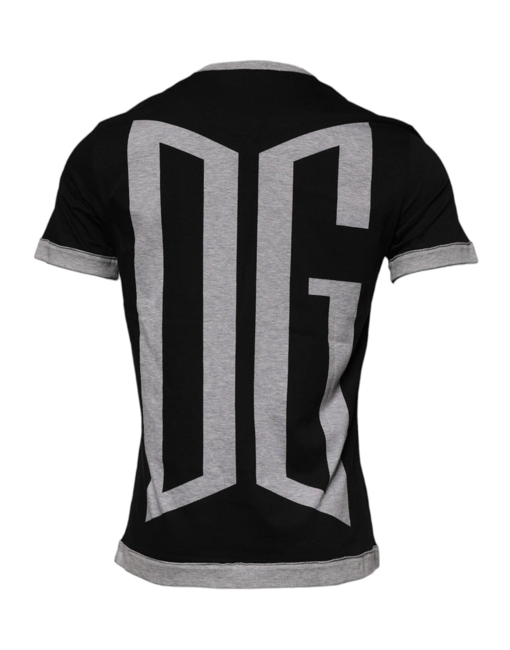 Dolce & Gabbana Black Logo Cotton Crew Neck Men Tee T-shirt by Dolce & Gabbana