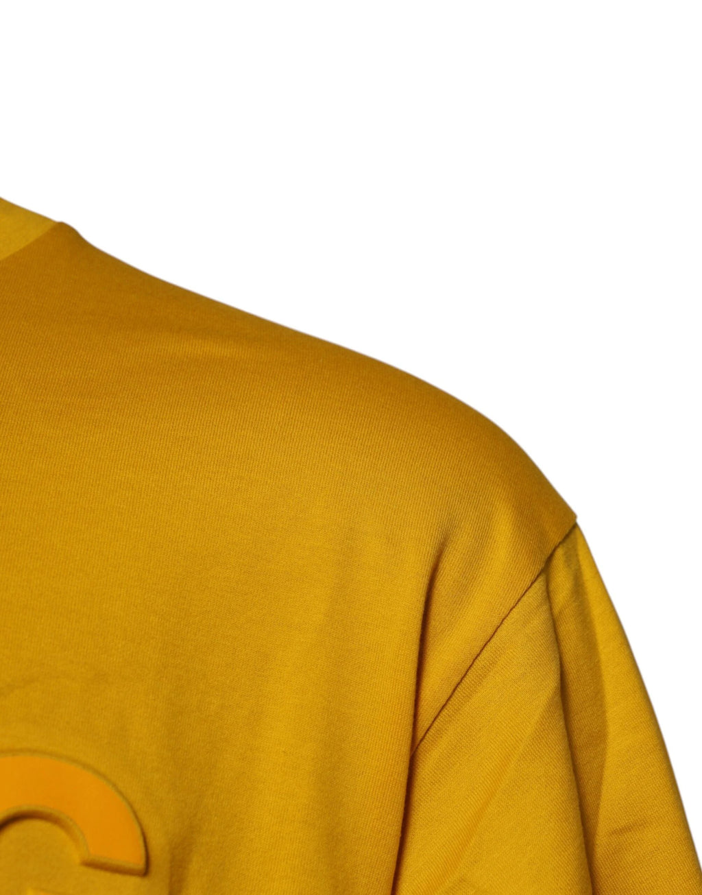Dolce & Gabbana Dark Yellow Logo Cotton Men Crew Neck T-shirt by Dolce & Gabbana