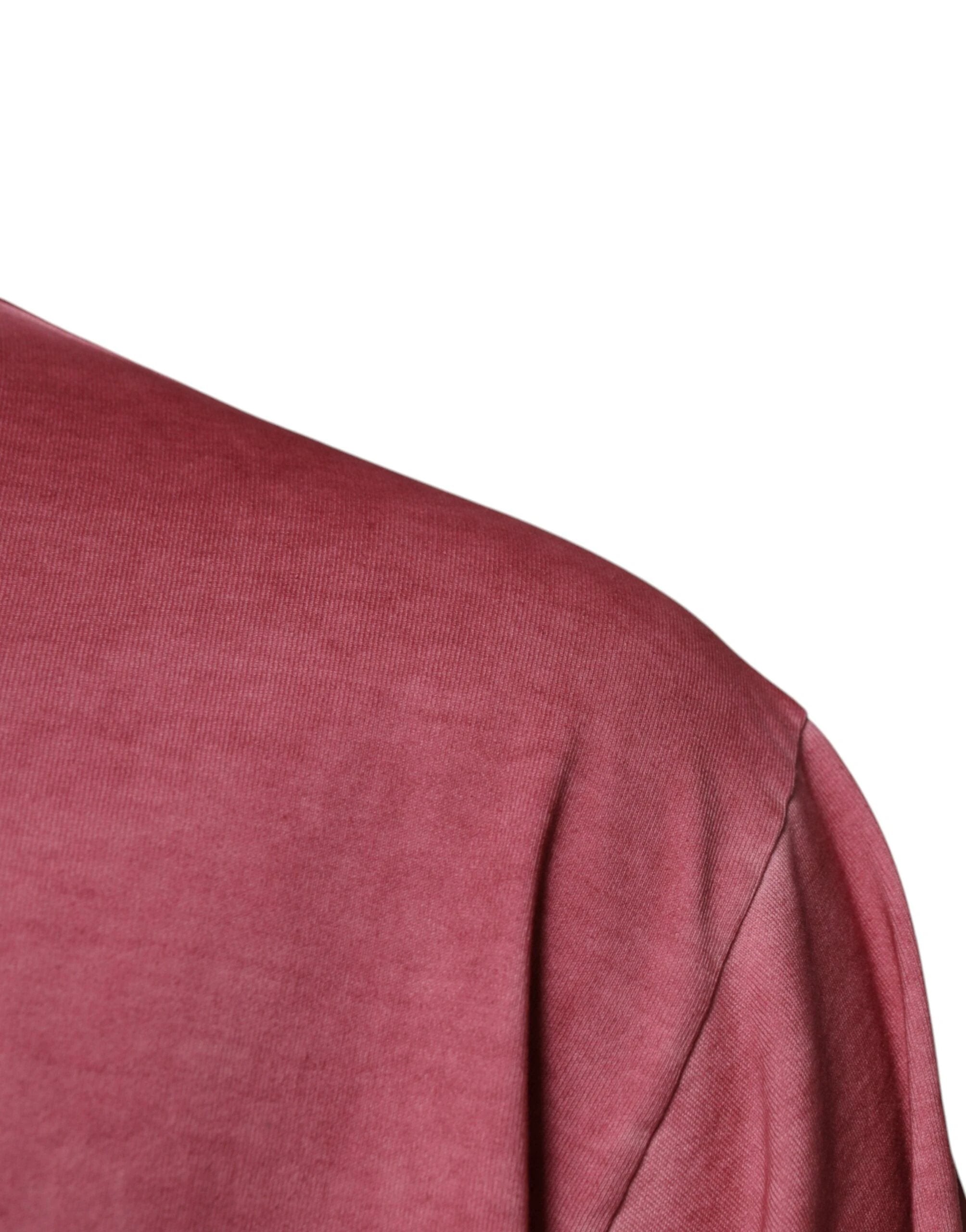 Dolce & Gabbana Pink Logo Print Cotton Crew Neck T-shirt by Dolce & Gabbana