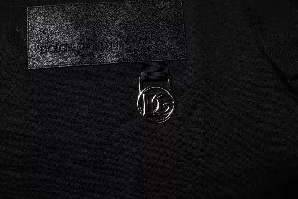 Dolce & Gabbana Black Logo Patch Cotton Crew Neck T-shirt by Dolce & Gabbana