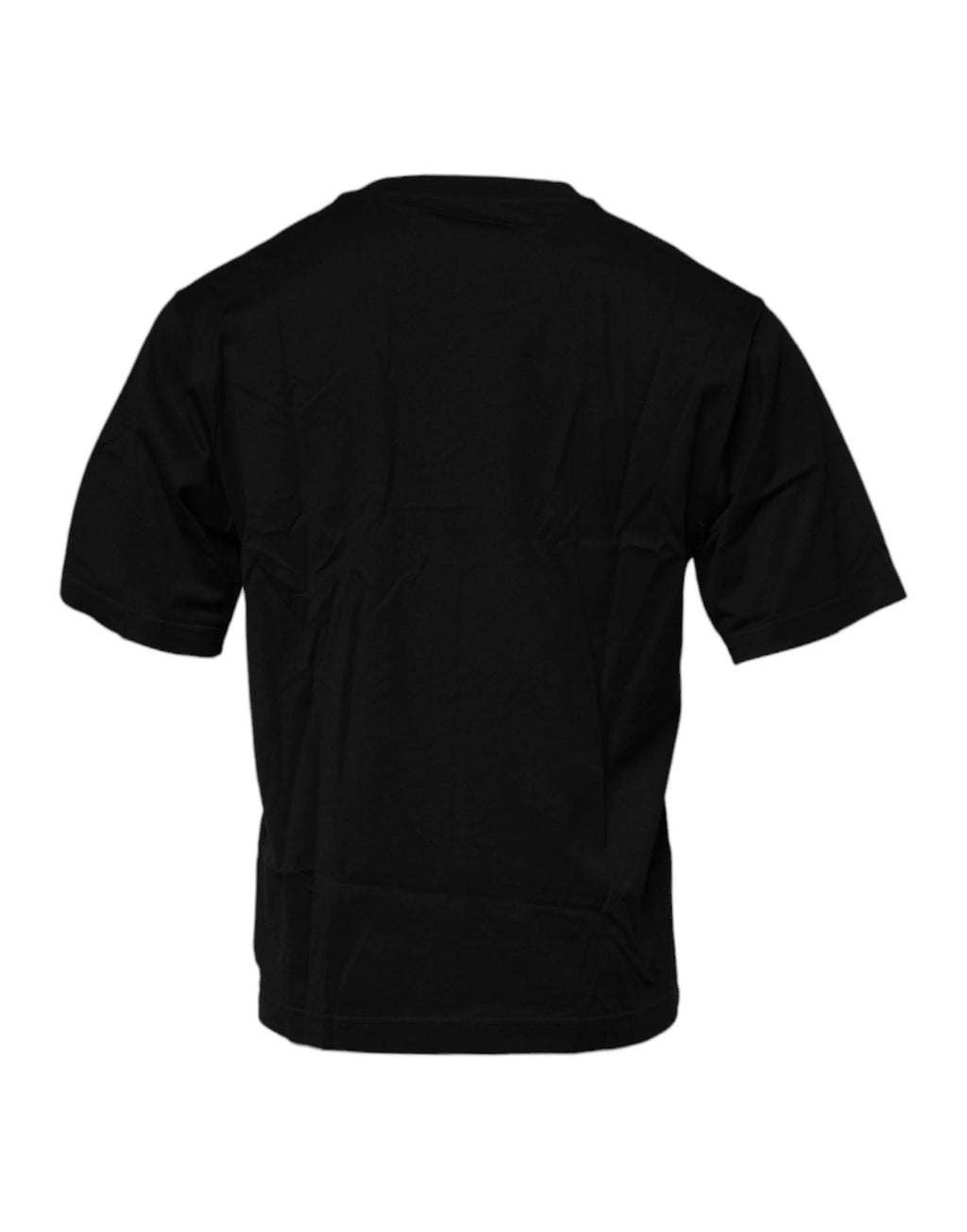 Dolce & Gabbana Black Logo Patch Cotton Crew Neck T-shirt by Dolce & Gabbana