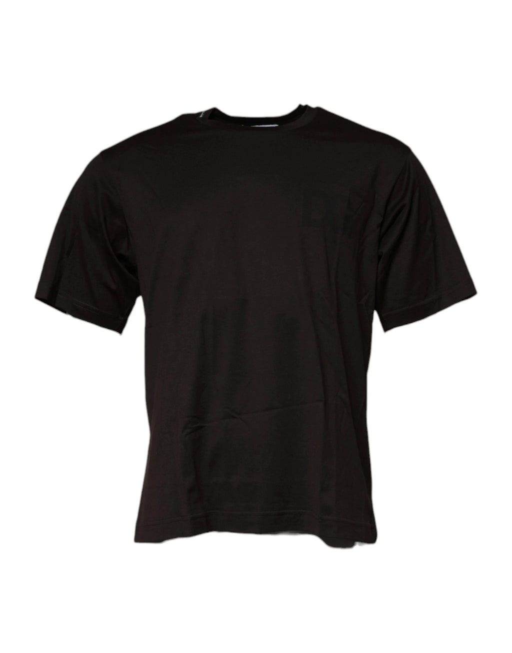 Dolce & Gabbana Dark Brown Logo Cotton Crew Neck T-shirt by Dolce & Gabbana