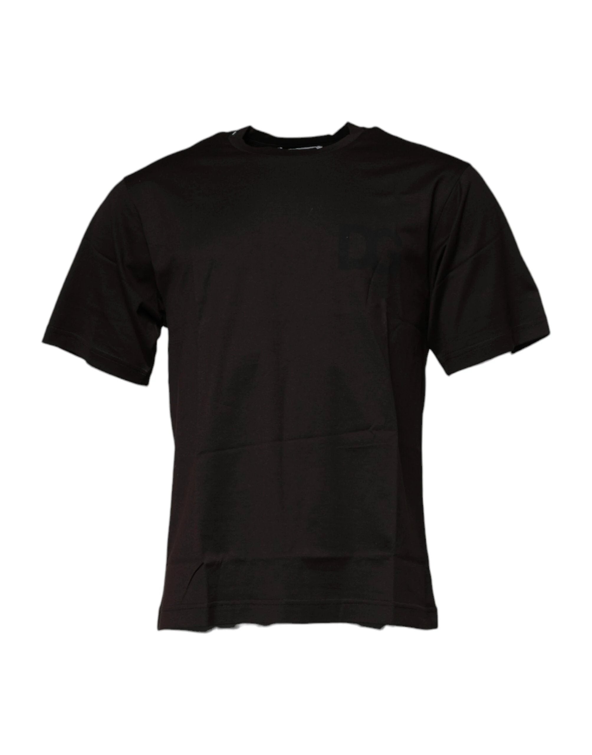 Dolce & Gabbana Dark Brown Logo Cotton Crew Neck T-shirt by Dolce & Gabbana