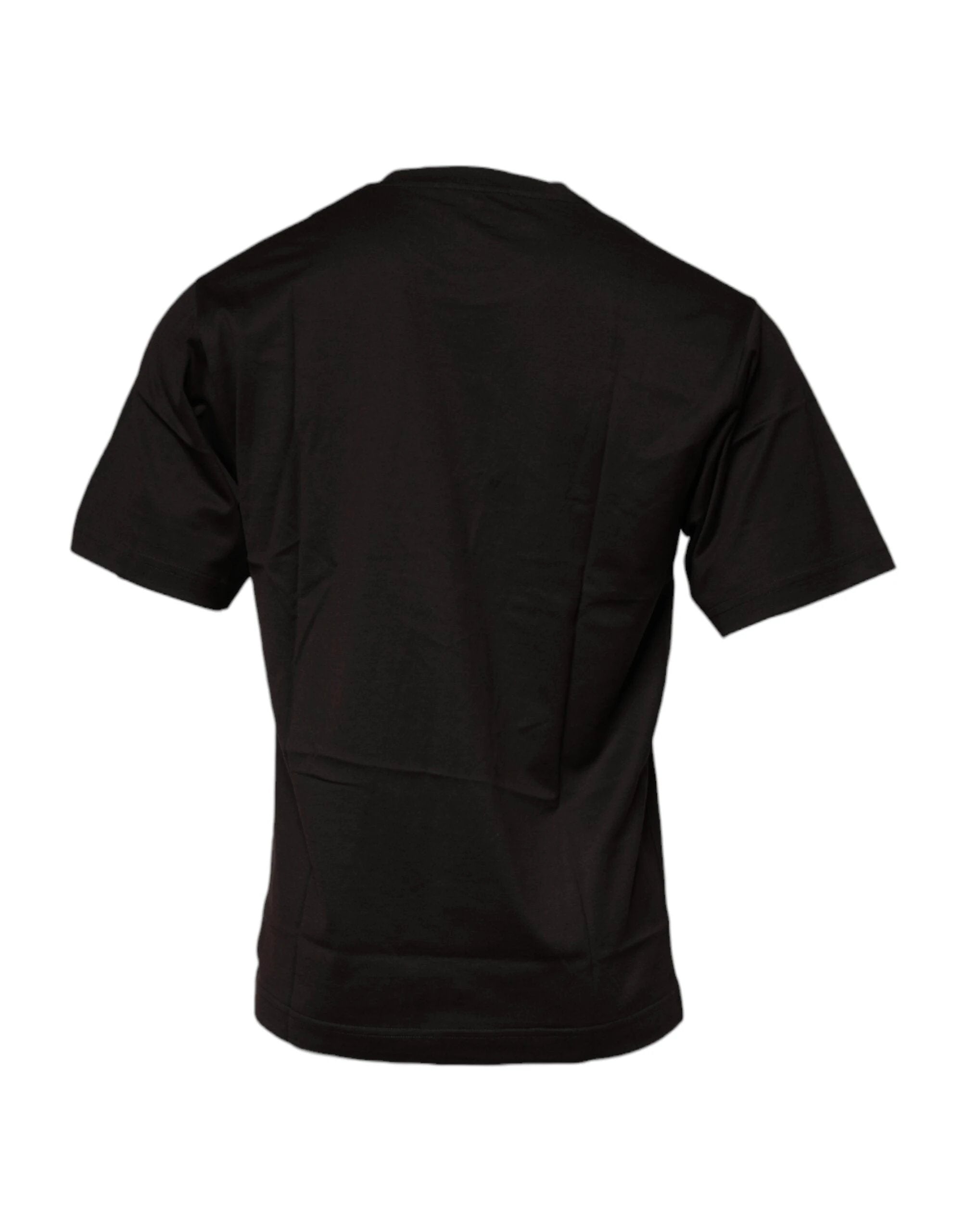 Dolce & Gabbana Dark Brown Logo Cotton Crew Neck T-shirt by Dolce & Gabbana