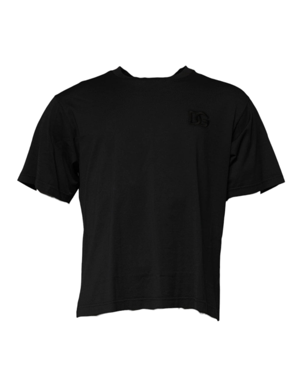 Dolce & Gabbana Black DG Logo Cotton Crew Neck T-shirt by Dolce & Gabbana