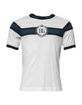 Dolce & Gabbana White Logo Print Cotton Men Crew Neck T-shirt by Dolce & Gabbana