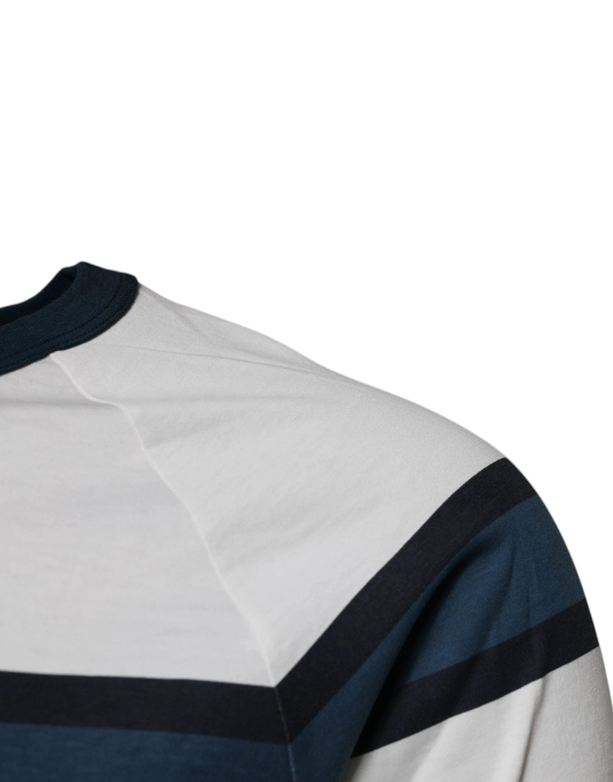 Dolce & Gabbana White Logo Print Cotton Men Crew Neck T-shirt by Dolce & Gabbana