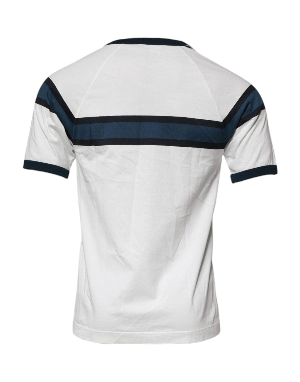 Dolce & Gabbana White Logo Print Cotton Men Crew Neck T-shirt by Dolce & Gabbana