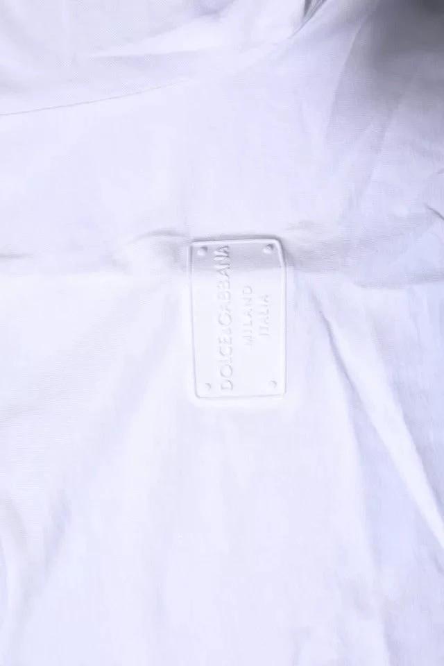 Dolce & Gabbana White Logo Plaque Cotton Crew Neck T-shirt by Dolce & Gabbana