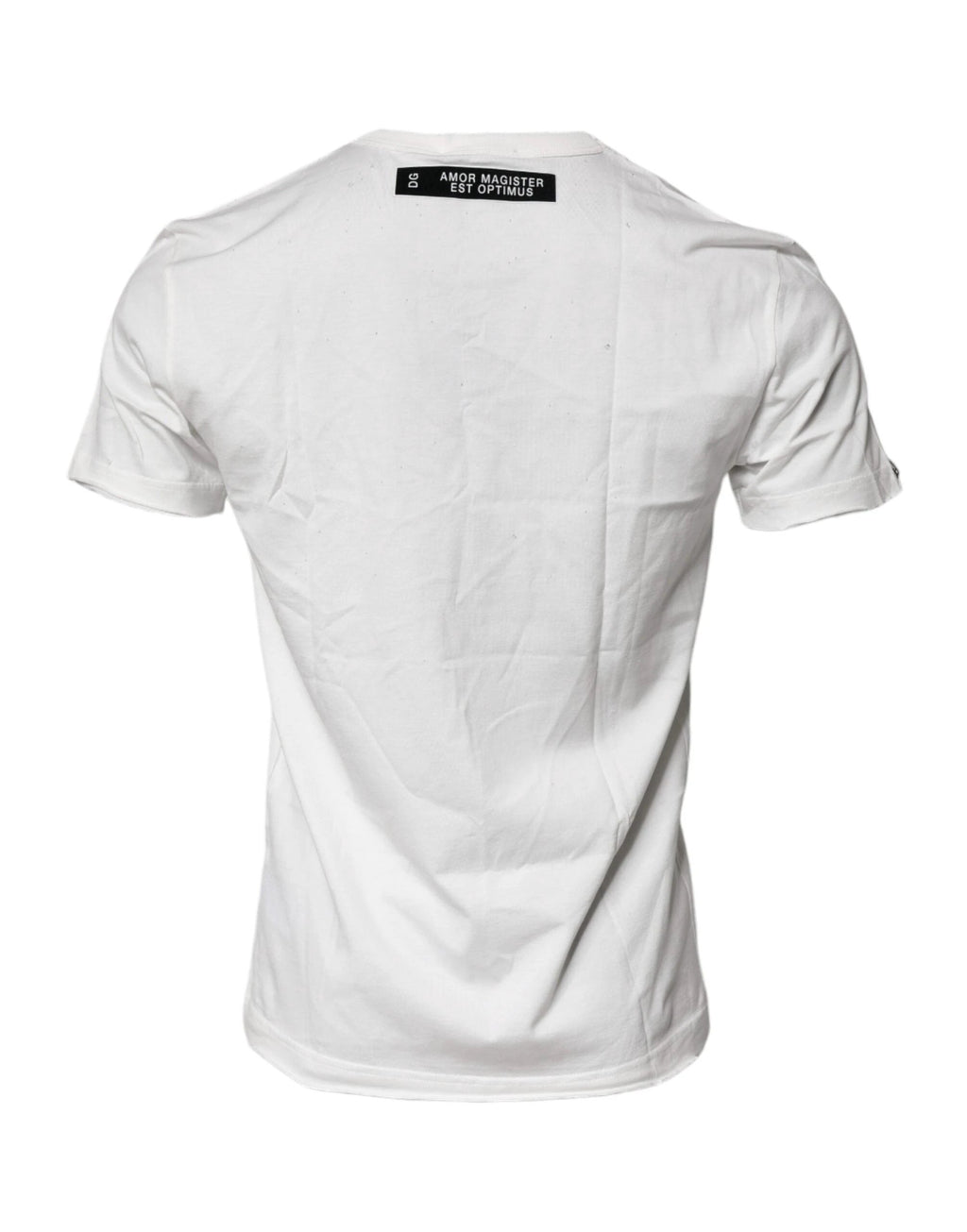 Dolce & Gabbana White Graphic Print Cotton Crew Neck T-shirt by Dolce & Gabbana
