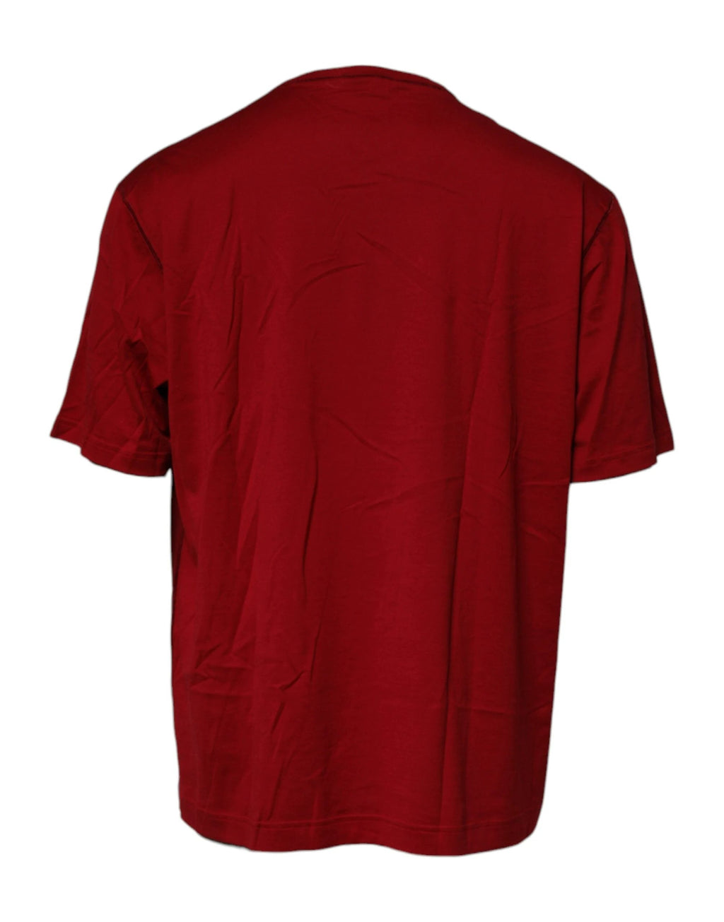 Dolce & Gabbana Red Logo Tape Cotton Crew Neck T-shirt by Dolce & Gabbana