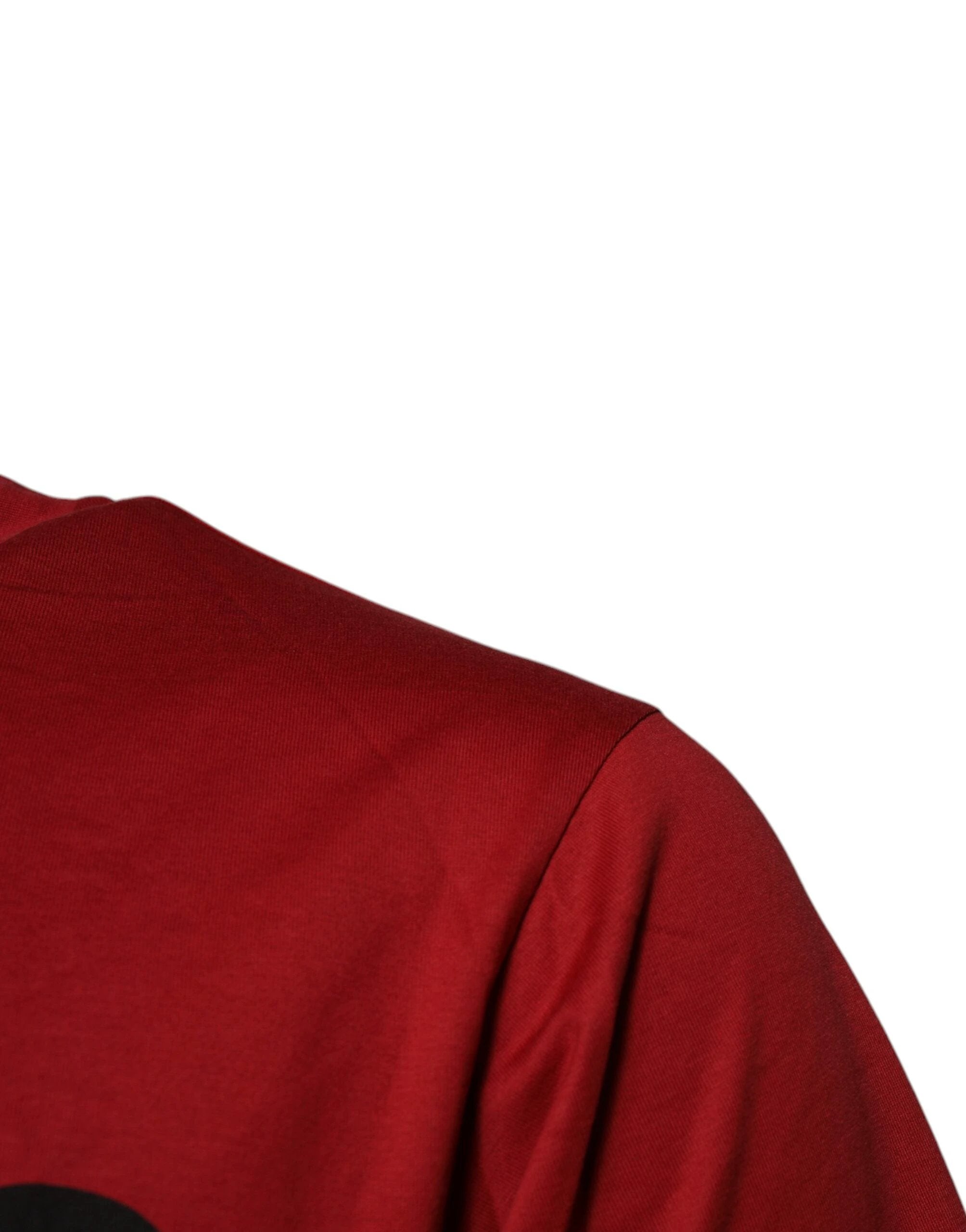 Dolce & Gabbana Red DG Logo Cotton Crew Neck T-shirt by Dolce & Gabbana