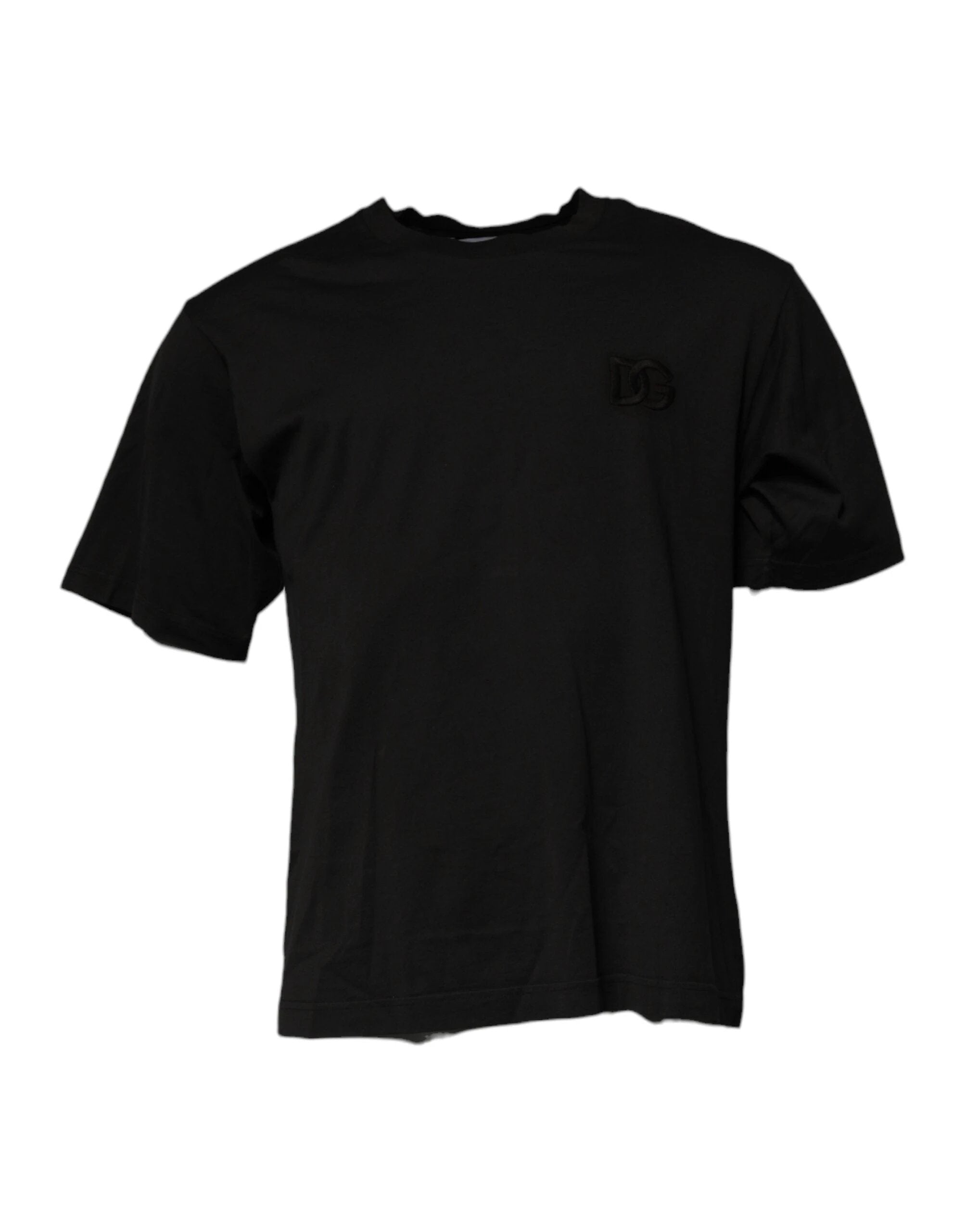 Dolce & Gabbana Black DG Logo Cotton Crew Neck T-shirt by Dolce & Gabbana